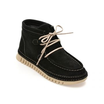 Ghete GRYXX negre, 3911502, din piele intoarsa
