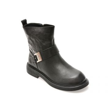 Ghete GRYXX negre, 5389, din piele naturala