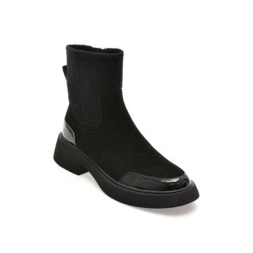 Ghete GRYXX negre, 5403, din piele intoarsa