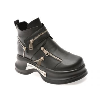 Ghete GRYXX negre, EB997, din piele naturala