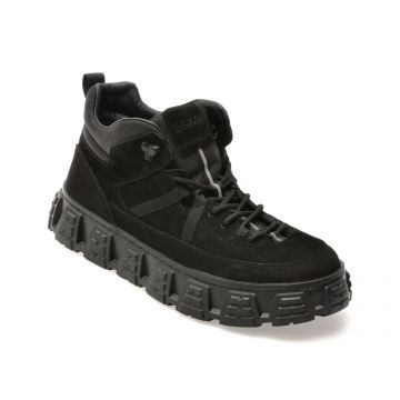 Ghete GRYXX negre, LN18, din piele naturala