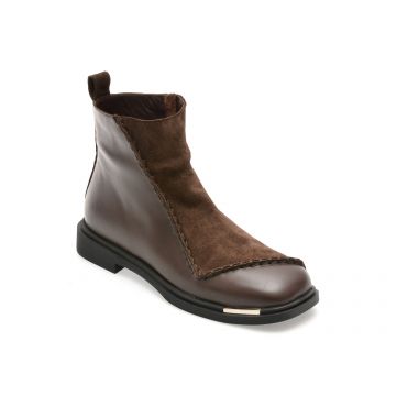 Ghete IMAGE maro, 208322, din piele naturala