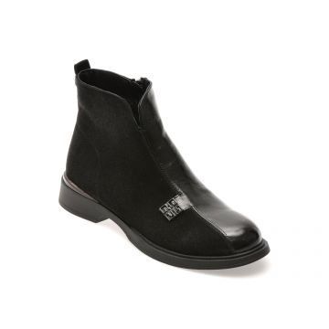 Ghete IMAGE negre, 1601614, din piele naturala