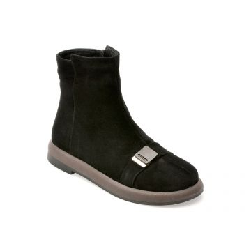 Ghete IMAGE negre, 2541842, din piele intoarsa