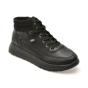 Ghete REMONTE negre, D2V71, din material textil