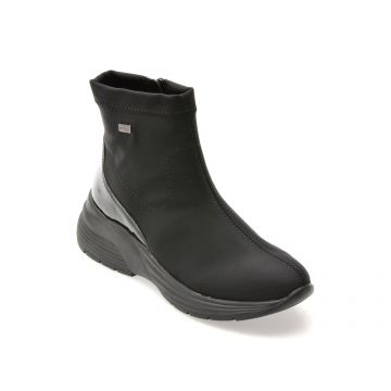 Ghete REMONTE negre, D6677, din material textil