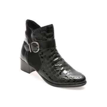 Ghete REMONTE negre, R5188, din piele naturala