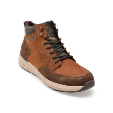 Ghete RIEKER maro, 11530, din piele naturala