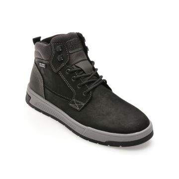 Ghete RIEKER negre, 36040, din piele naturala