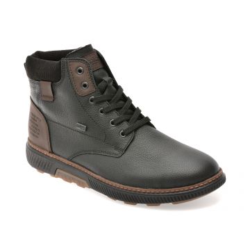 Ghete RIEKER negre, B3343, din piele naturala