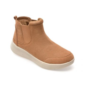 Ghete SKECHERS maro, ARCH FIT LAGUNA, din piele intoarsa