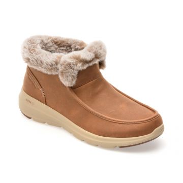 Ghete SKECHERS maro, GLACIAL ULTRA, din material textil