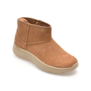Ghete SKECHERS maro, ON-THE-GO ENCORE, din piele intoarsa