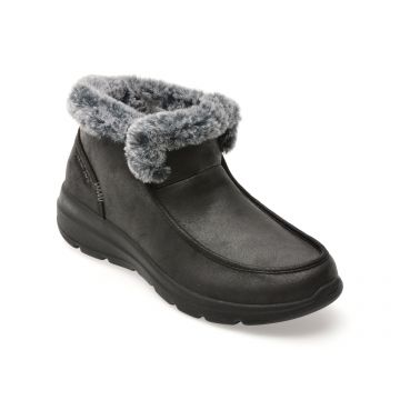 Ghete SKECHERS negre, GLACIAL ULTRA, din material textil