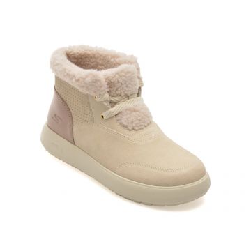 Ghete SKECHERS nude, ARCH FIT HORIZON BOOT, din piele naturala