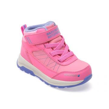 Ghete SKECHERS roz, STORM BLAZER, din piele ecologica
