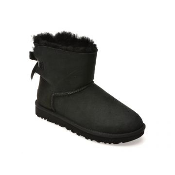 Ghete UGG negre, MINI BAILEY BOW II, din piele intoarsa Ghete UGG negre, MINI BAILEY BOW II, din piele intoarsa