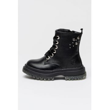 Bocanci de piele ecologica cu aplicatii stea Rising