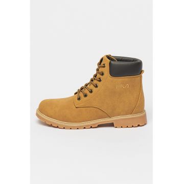 Ghete mid-cut de piele ecologica Maverick - Caramel