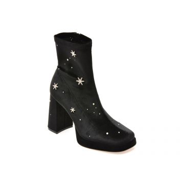 Botine ALDO negre, 14151917, din material textil