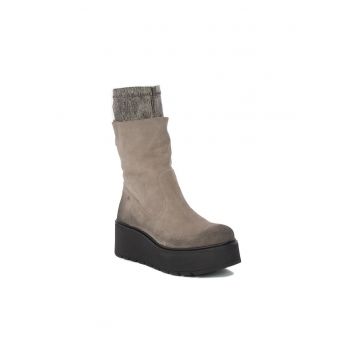 Botine dama 0624604008 -  Piele naturala - Bej