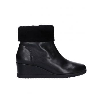 Botine dama -  Piele - Negru -