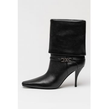 Botine de piele cu varf ascutit Nixxie