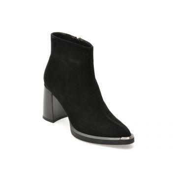 Botine FLAVIA PASSINI negre, AC5995, din piele intoarsa
