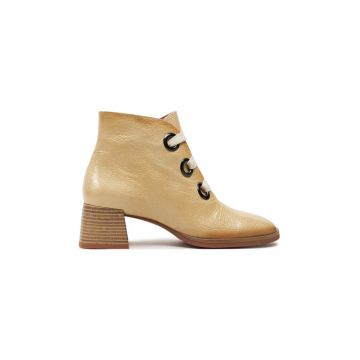Botine Rio-I24 HI243635 Alb -  Piele lacuita