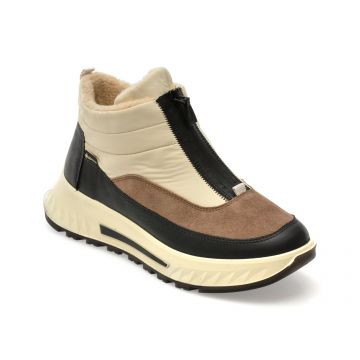 Ghete ARA bej, 26413, din material textil si piele naturala