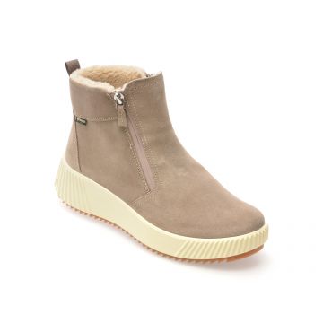 Ghete ARA bej, 26905, din piele intoarsa