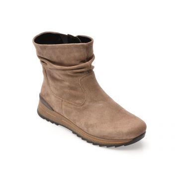 Ghete ARA gri, 24593, din piele intoarsa