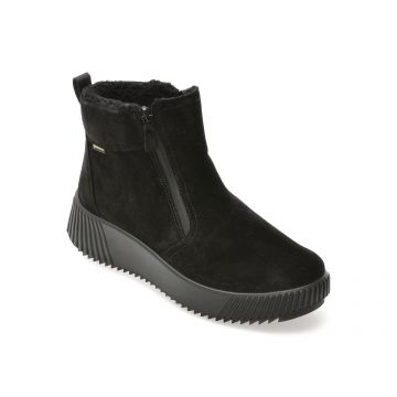 Ghete ARA negre, 26905, din piele intoarsa