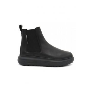 Ghete barbati  Kapri Lug Mid Core Boot - piele naturala - negru -