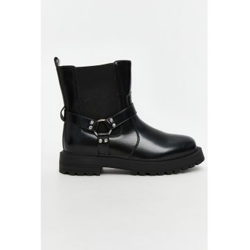 Ghete biker din piele ecologica