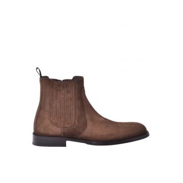 Ghete Chelsea din piele nabuc