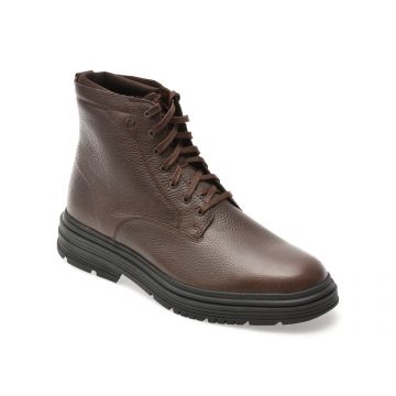Ghete CLARKS maro, BADBURY HI WP, din piele naturala