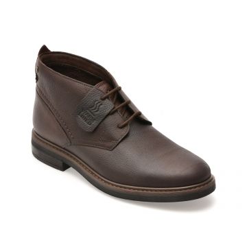 Ghete CLARKS maro, NEWFORD MID WP, din piele naturala