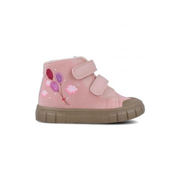 Ghete cu velcro si model floral