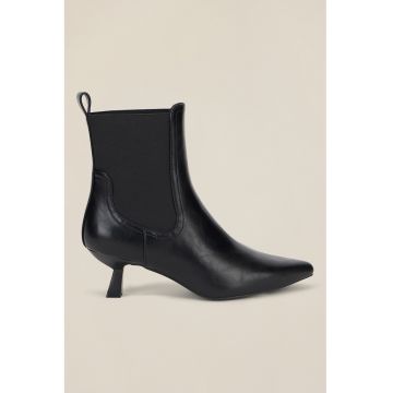 Ghete de piele ecologica cu toc kitten