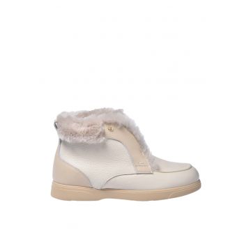 Ghete din piele cu model uni