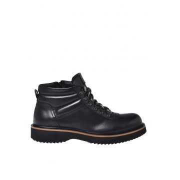 Ghete din piele cu varf rotund