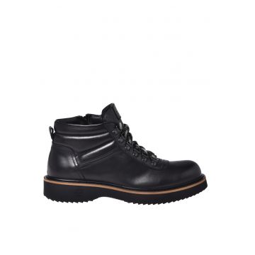 Ghete din piele cu varf rotund