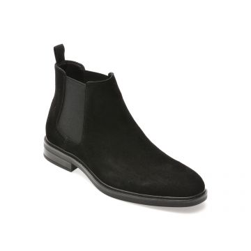 Ghete elegante ALDO negre, GIO 001, din piele intoarsa