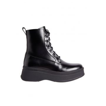 Ghete flatform de piele