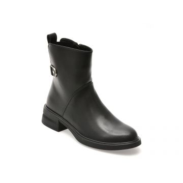 Ghete FLAVIA PASSINI negre, TD213, din piele naturala