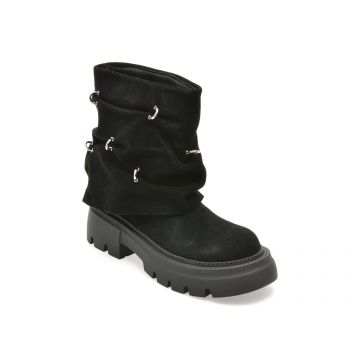 Ghete FLAVIA PASSINI negre, V3112, din piele intoarsa