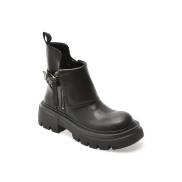 Ghete FLAVIA PASSINI negre, V3125, din piele naturala