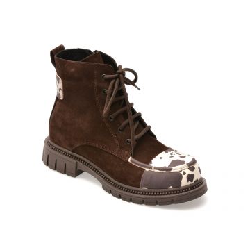 Ghete GRYXX maro, 2201460, din piele intoarsa