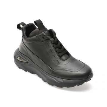 Ghete GRYXX negre, LN1, din piele naturala